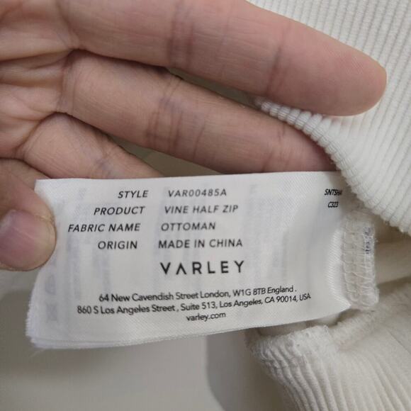 Varley Vine Half-Zip Pullover Ivory Size 1X Anthropologie Relaxed Fit Sweatshirt - Picture 8 of 8